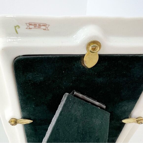 NIB Belleek Shamrock Trellis 3”x5” Parian China Made In Ireland Picture Frame - Picture 5 of 11